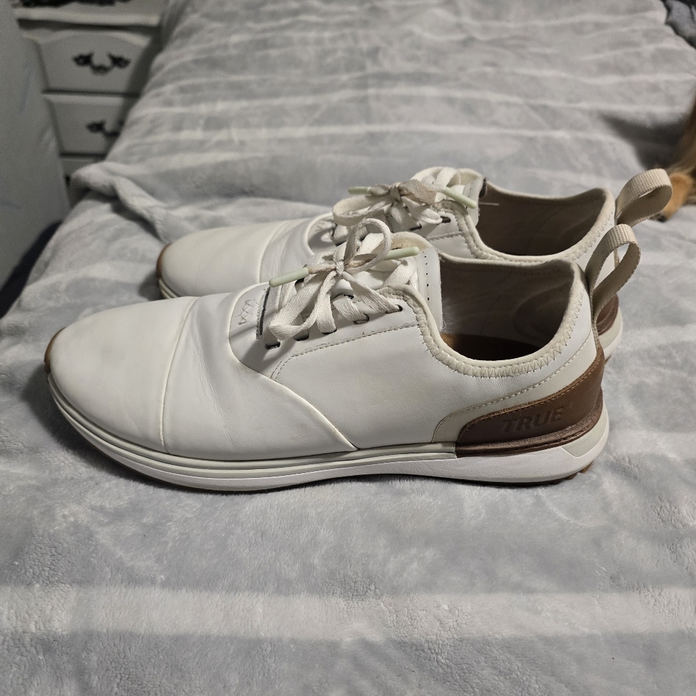 White Leather Sneakers True Size 12